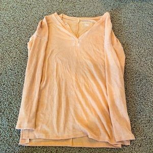 American eagle V neck waffle knit long sleeve.